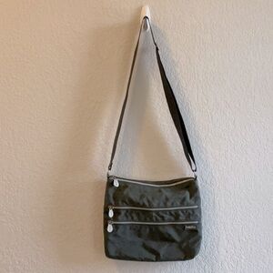 Baggallini Olive Green Zip Crossbody Bag